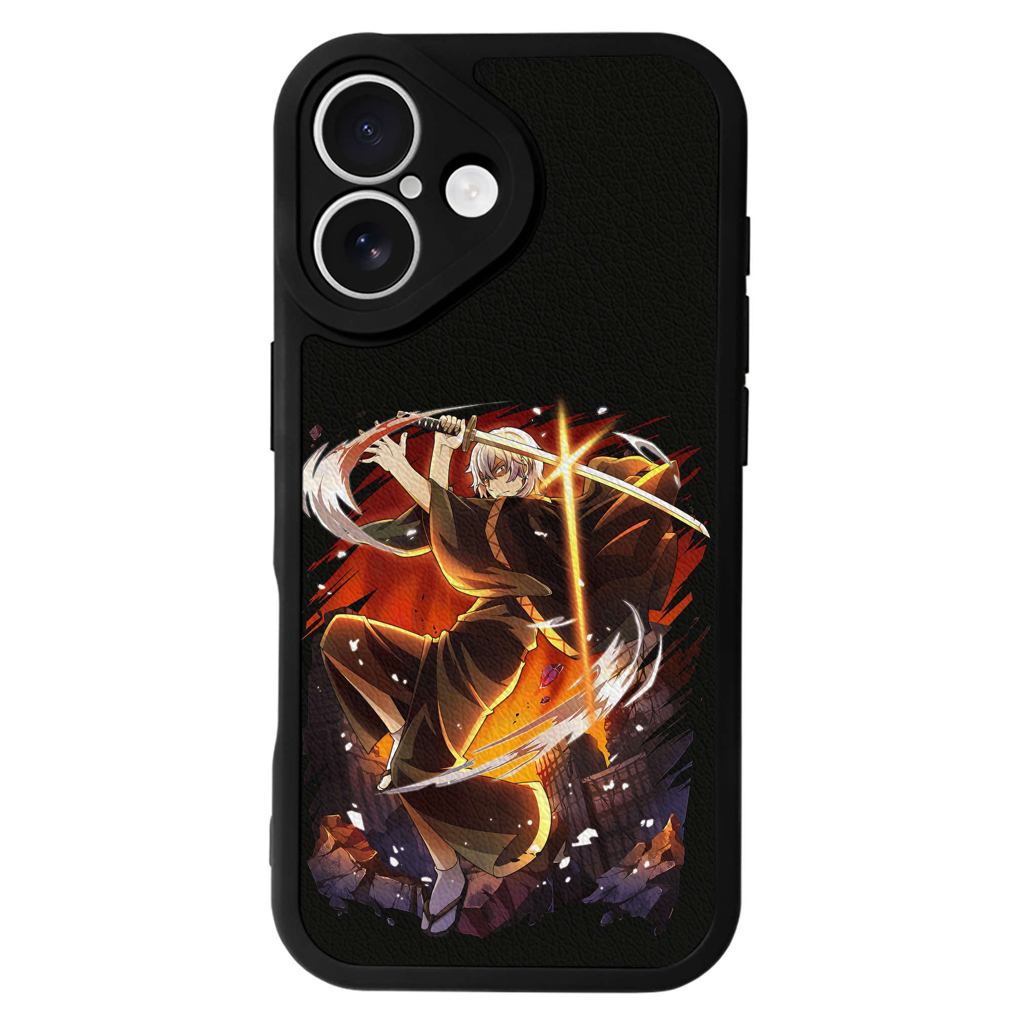 （画像用） 文豪ストレイドッグス Bungo Stray Dogs 【iPhone 16シリーズ対応】シリコンスマホケース（レザー調） 材質：シリコン